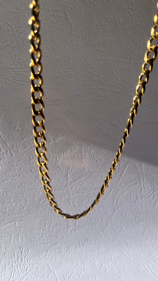 Thick Gold  Stainless Steel Cuban Chain