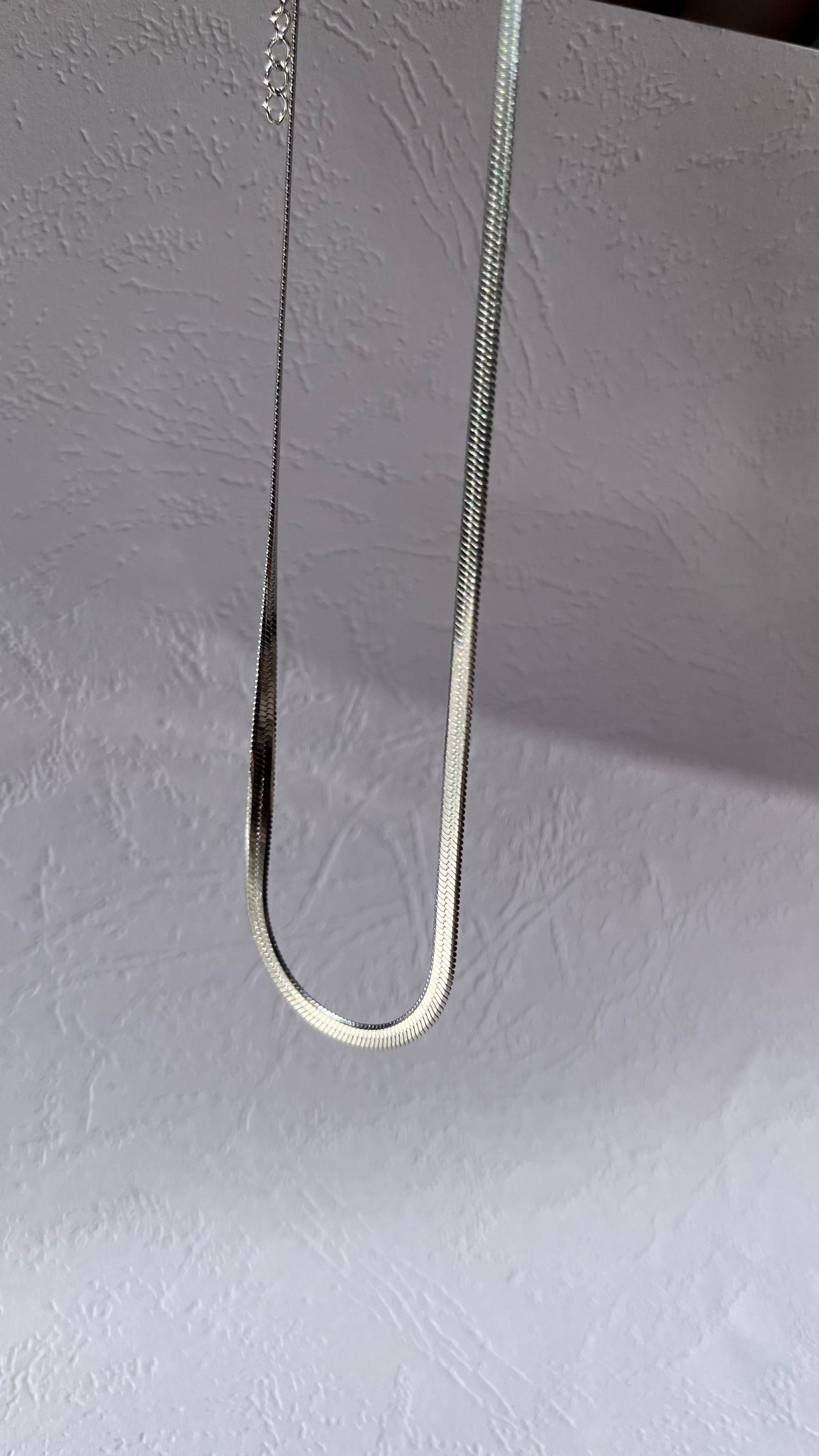 Silver Stainless Steel Snake Bone Chain