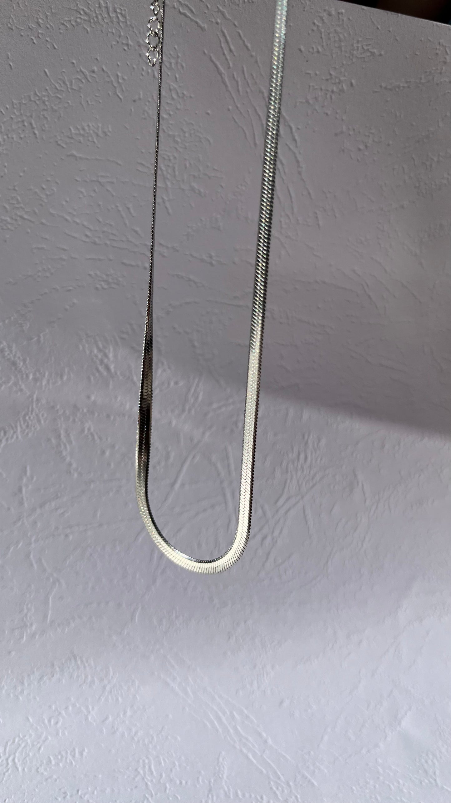 Silver Stainless Steel Snake Bone Chain