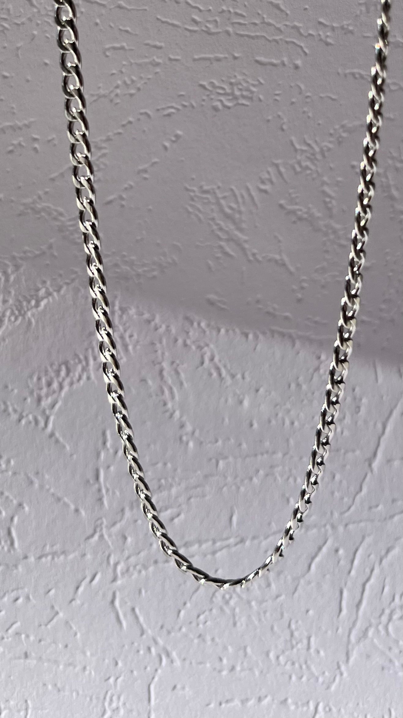 Silver Stainless Steel Cuban Chain